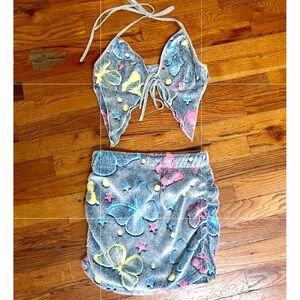 SHEIN Plush Multicolor Blanket